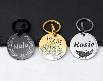 Hundemarke, Hundemarke mit Gravur, personalisierbar, Edelstahl, Silber, Gold, Schwarz