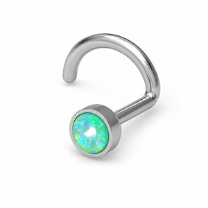 Titanium opaal neusstuk: 22-16 g, L-vorm/schroef