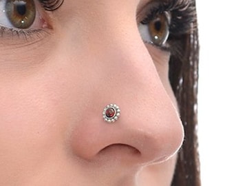 Silver 3mm Opal Nose Stud 20g / Tragus Stud, Helix Earring, Cartilage Stud / Tragus Earring, Cartilage Earring, Nose Hoop, Rook Piercing