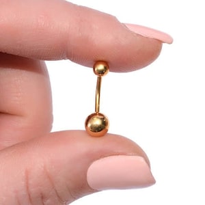 へそピアス / ゴールドへそピアス、へそピアス、へそリング、へそピアス、へそピアス、へそピアスバーベル 16ゲージ
