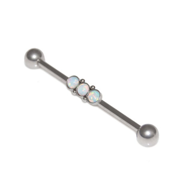 Industrial Barbell Earring / Scaffold Earring, Industrial Piercing Bar 14g / Barbell Ring, Surgical Steel Industrial Jewelry Piercing