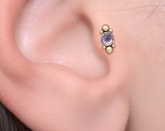 Piercing de aço cirúrgico para tragus / Brinco de cartilagem, piercing para hélice frontal, joia para tragus / piercing na concha, joia para piercing no tragus