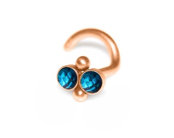 Surgical Stainless Steel Nose Stud with CZ 20g / Nose Earring, Nose Piercing / Nose Earring Stud, Nose Screw, Stud Nose Ring