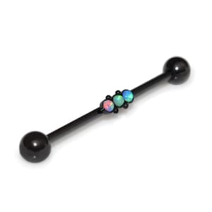 Industrial Piercing Earring / 316L Surgical Steel Barbell Piercing 14g, Industrial Barbell / Industrial Jewelry, Barbell Ring