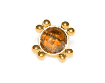 CZ Dermal Top / Dermal piercing, 316L Surgical Steel Dermal Piercing Jewelry / Body Piercing, Body Jewelry