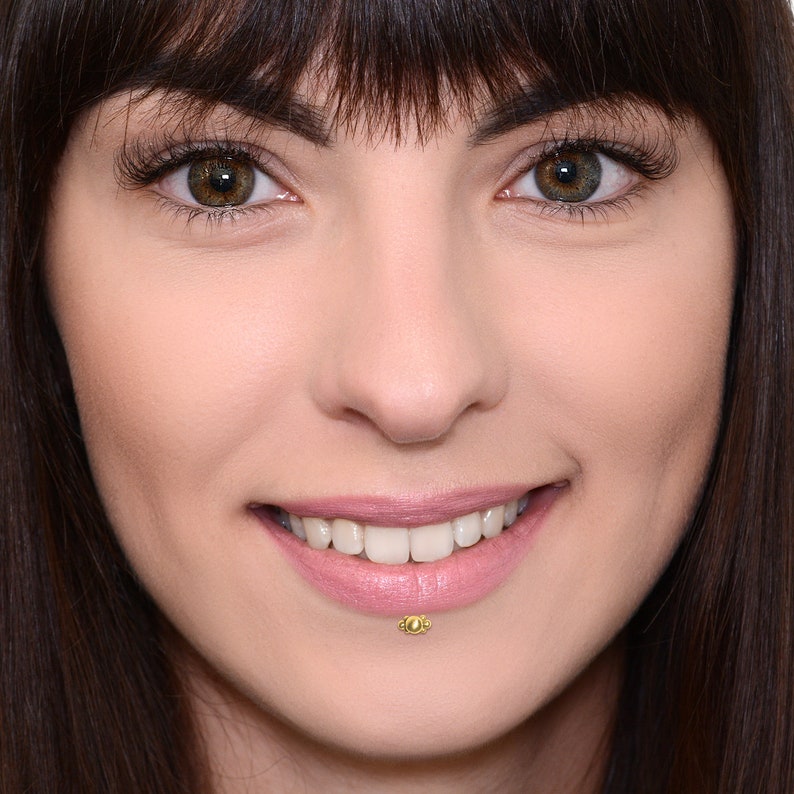 Philtrum Piercing / Medusa Labret Monroe Piercing Jewelry / Etsy