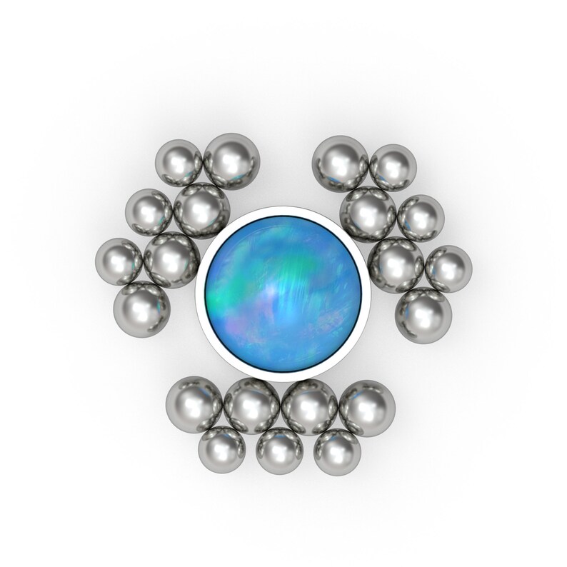 Opal Navel Jewelry Titanium Belly Ring Curved Barbell Earring Belly Button Jewelry Body Piercing Jewelry Belly Jewelry