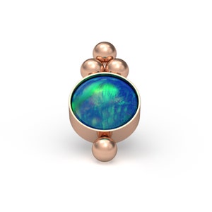 Opal Dermal Top Surgical Steel Dermal Jewelry Dermal Anchor Top 16g 14g Internally Threaded Dermal Piercing Body Piercing Jewelry