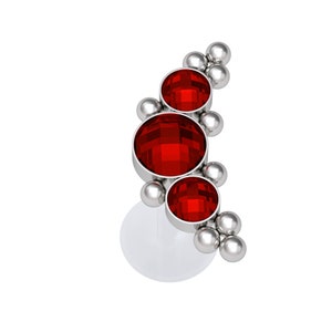 Bioflex Helix Earring CZ Cartilage Curved Earring Curved Bar Stud Earring Cartilage Stud Earring Barbell Earring