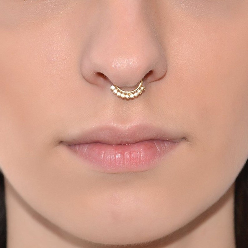 Cartilage Earring Septum Piercing Nipple Ring Helix Piercing Gold Septum Ring 14g Nose Ring Septum Jewelry