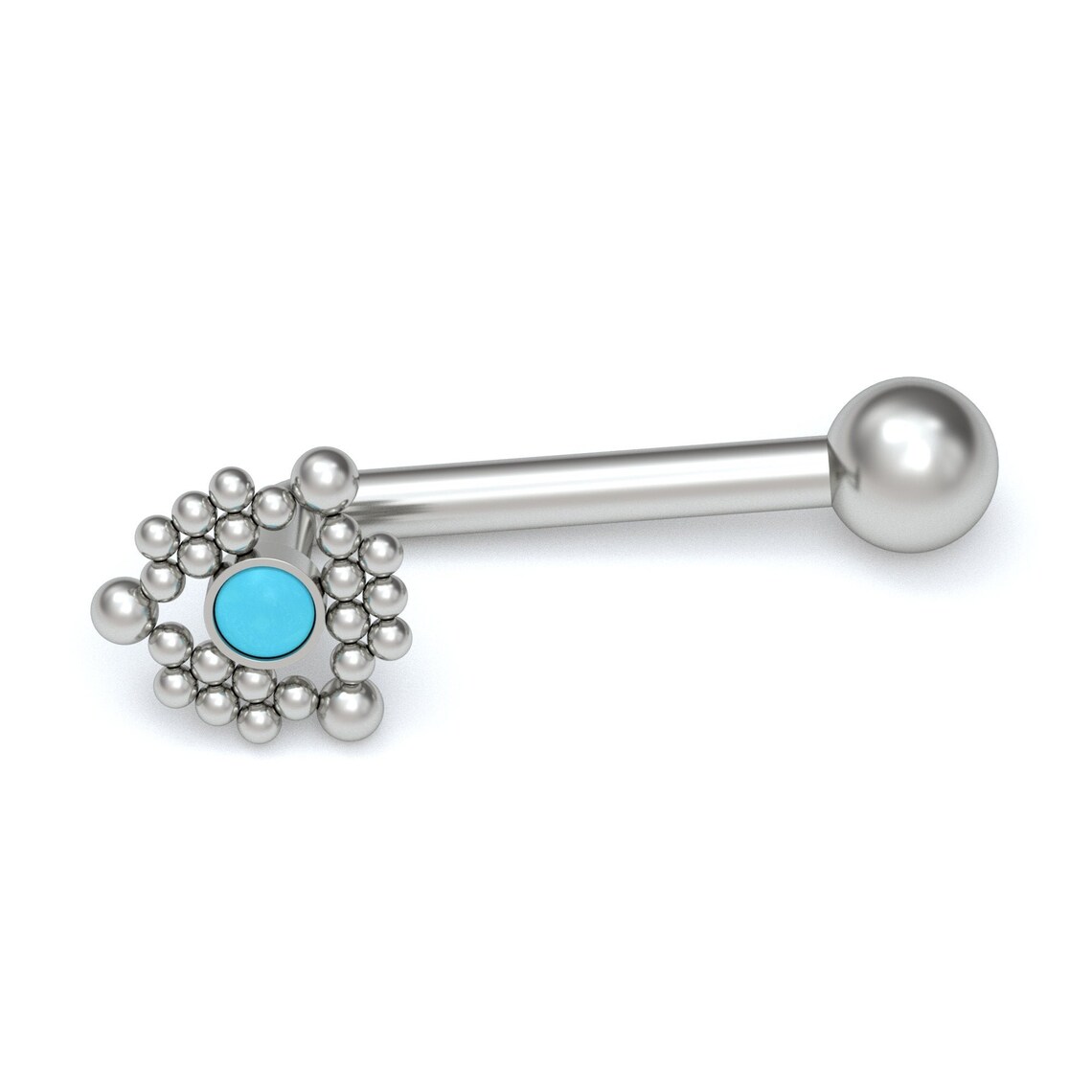 VCH Barbell Titanium VCH Piercing Jewelry Turquoise Clitoral Etsy