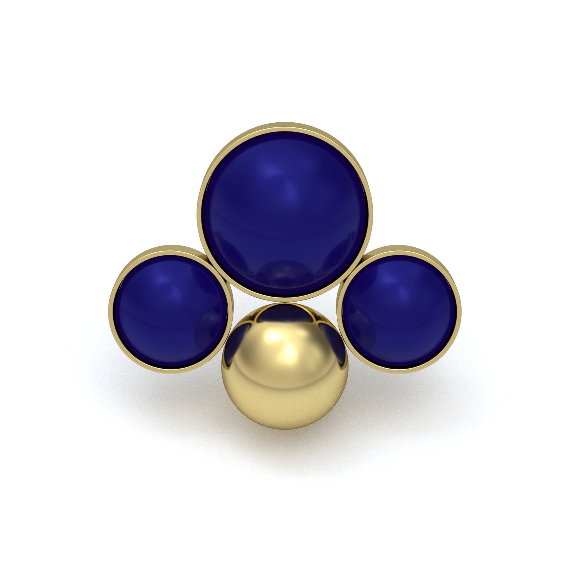 Surgical Steel Dermal Piercing Lapis Lazuli Dermal Jewelry Internally Threaded Dermal Top 16g 14g Dermal Anchor Top Body Piercing Jewelry