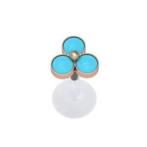 Knorpel Ohrstecker Türkis Bioflex Flat Back Tragus Ohrring Forward Helix Ohrring Labret Ohrstecker Labret Ring Conch Schmuck