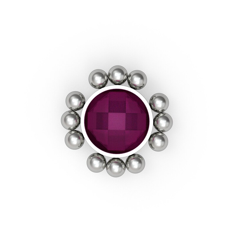 Titanium Lip Jewelry Ruby Implant Grade Lip Ring Lip Labret Etsy