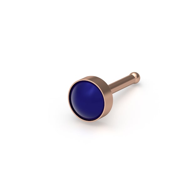 Nose Stud Ring Surgical Steel Lapis Lazuli Nose Screw Stud Nose Earring Nose Bone Nostril Jewelry Nose Pin Nose Piercing 22g 20g 18g 16g