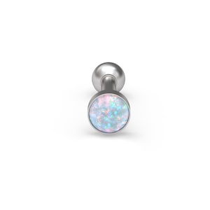 Surgical Steel Tragus Earring Opal Conch Barbell Tragus Barbell Piercing Forward Helix Earring Forward Helix Stud Cartilage Bar