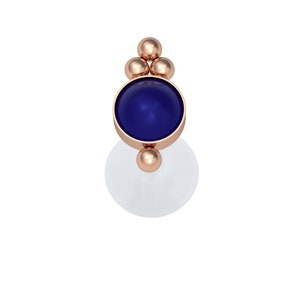 Bioflex Lip Jewelry Lapis Lazuli Medusa Lip Piercing Philtrum Piercing Jewelry Monroe Lip Stud 16g Flat Back Stud Labret Jewelry