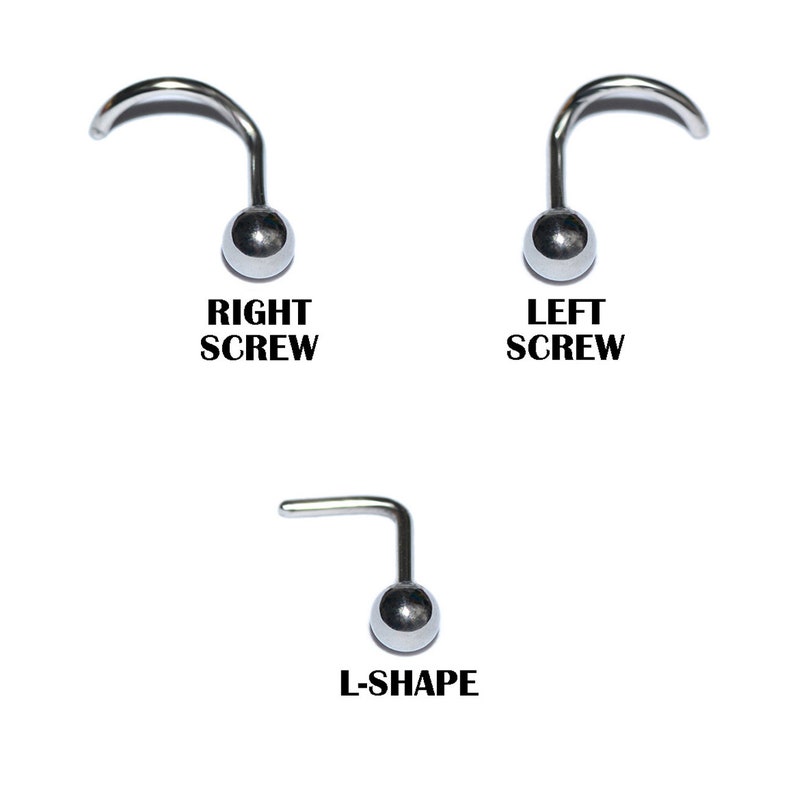Titanium Nose Ring Nose Stud Screw Implant Grade Nose Bone Etsy