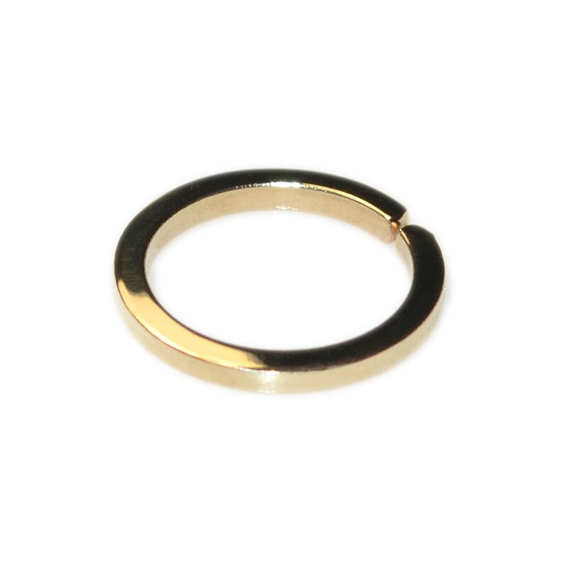 Tragus Earring Gold Square Nose Ring 22 gauge Daith Earring Helix Ring Cartilage Earring Nose Hoop Rook Earring