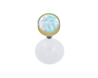 Bioflex Lip Jewelry Opal Lip Ring Monroe Piercing Medusa Piercing Jewelry Labret Earring Philtrum Jewelry Lip Stud 16g