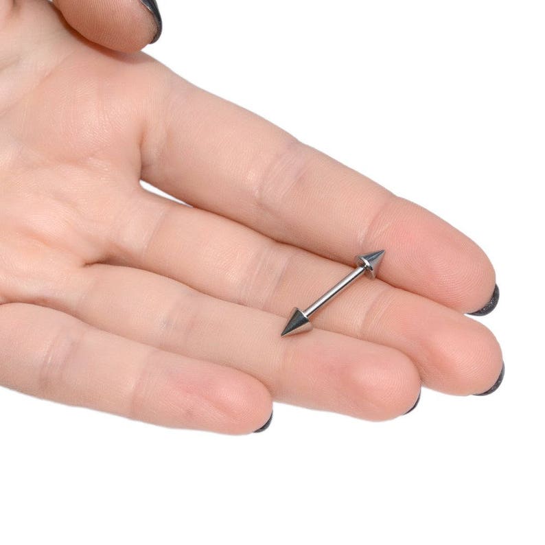 Nipple Ring Barbell Surgical Steel 14 gauge / Nipple Jewelry Etsy