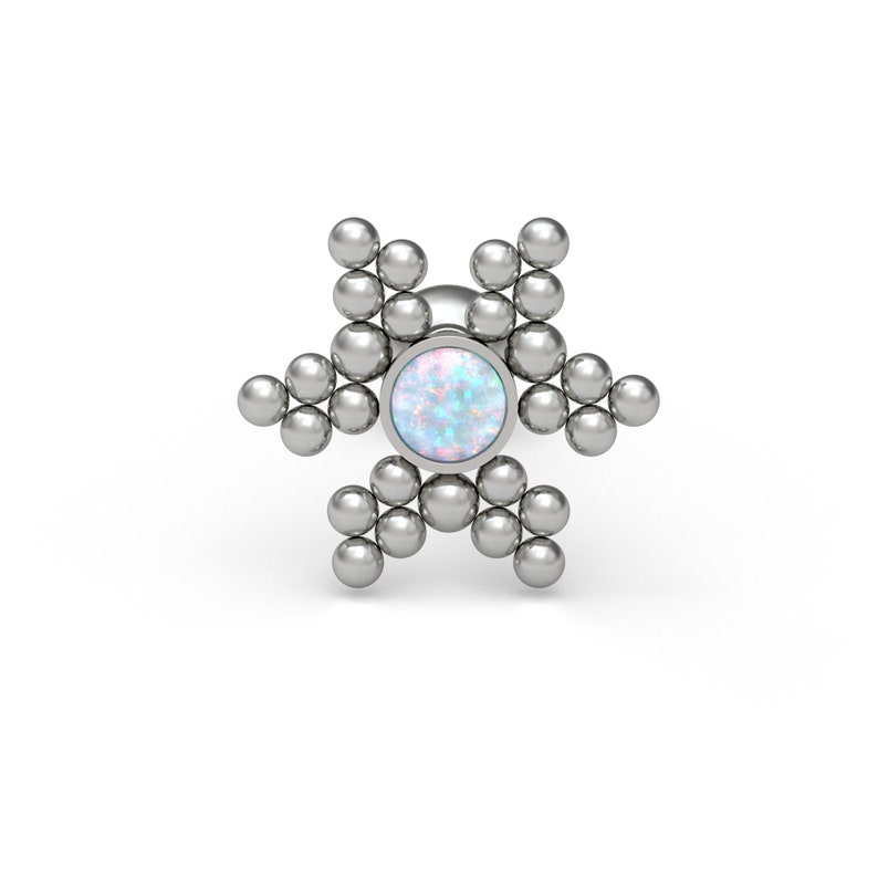 Tragus Stud Implant Grade Titanium Opal Cartilage Earring Stud Tragus Jewelry Conch Piercing Forward Helix Bar Cartilage Barbell