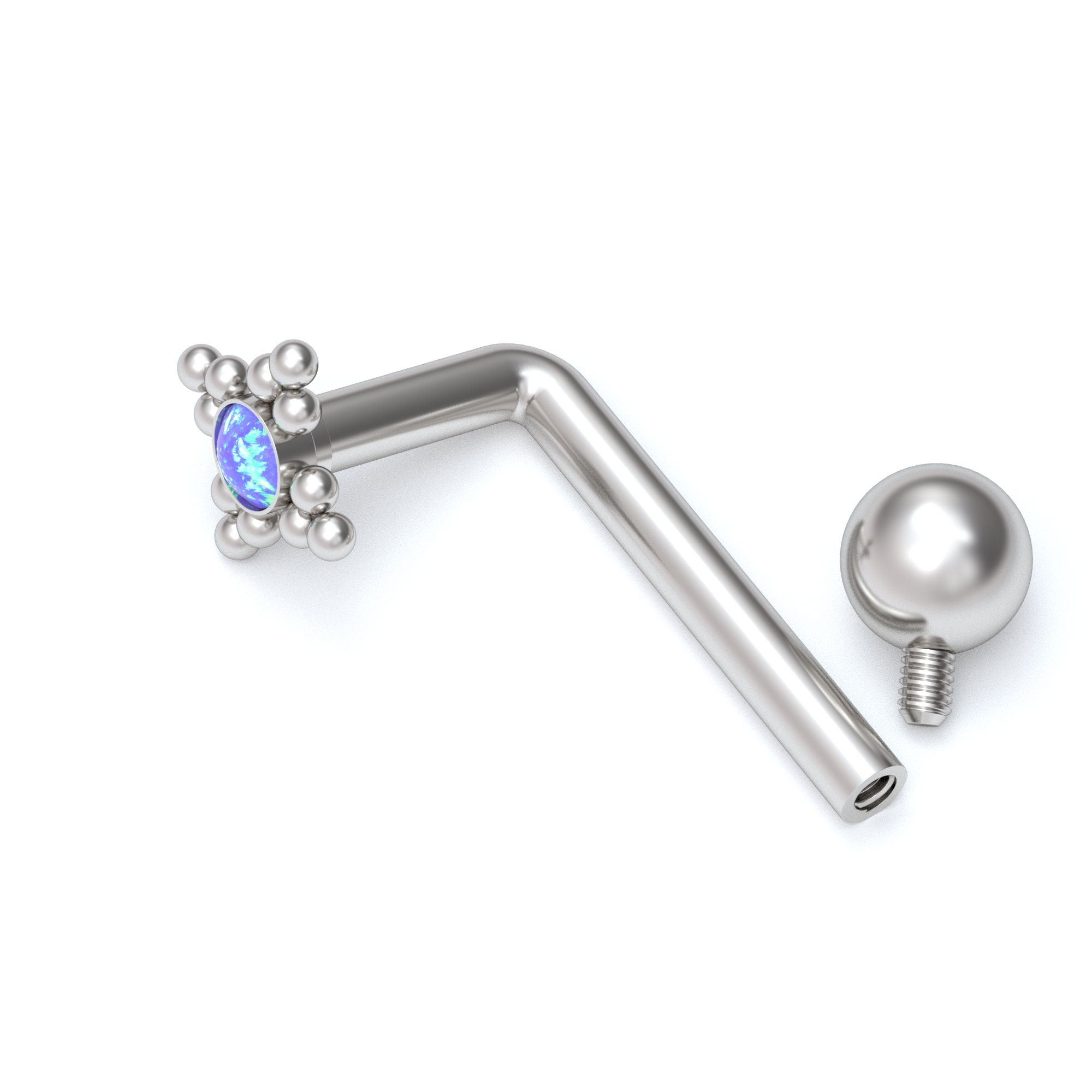 VCH Barbell Surgical Steel VCH Piercing Jewelry Opal Christina Etsy UK