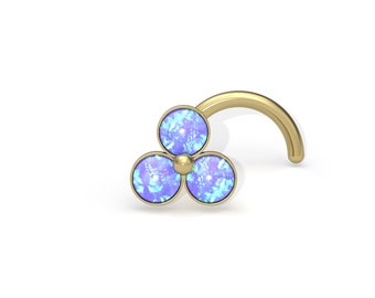 Opal Nasenstecker Ring Chirurgenstahl Nasenknochen Bolzen Nasenschraube Nasenohrring Nasenpiercing 22g 20g 18g 16g Nostril Stud Nostril Ring