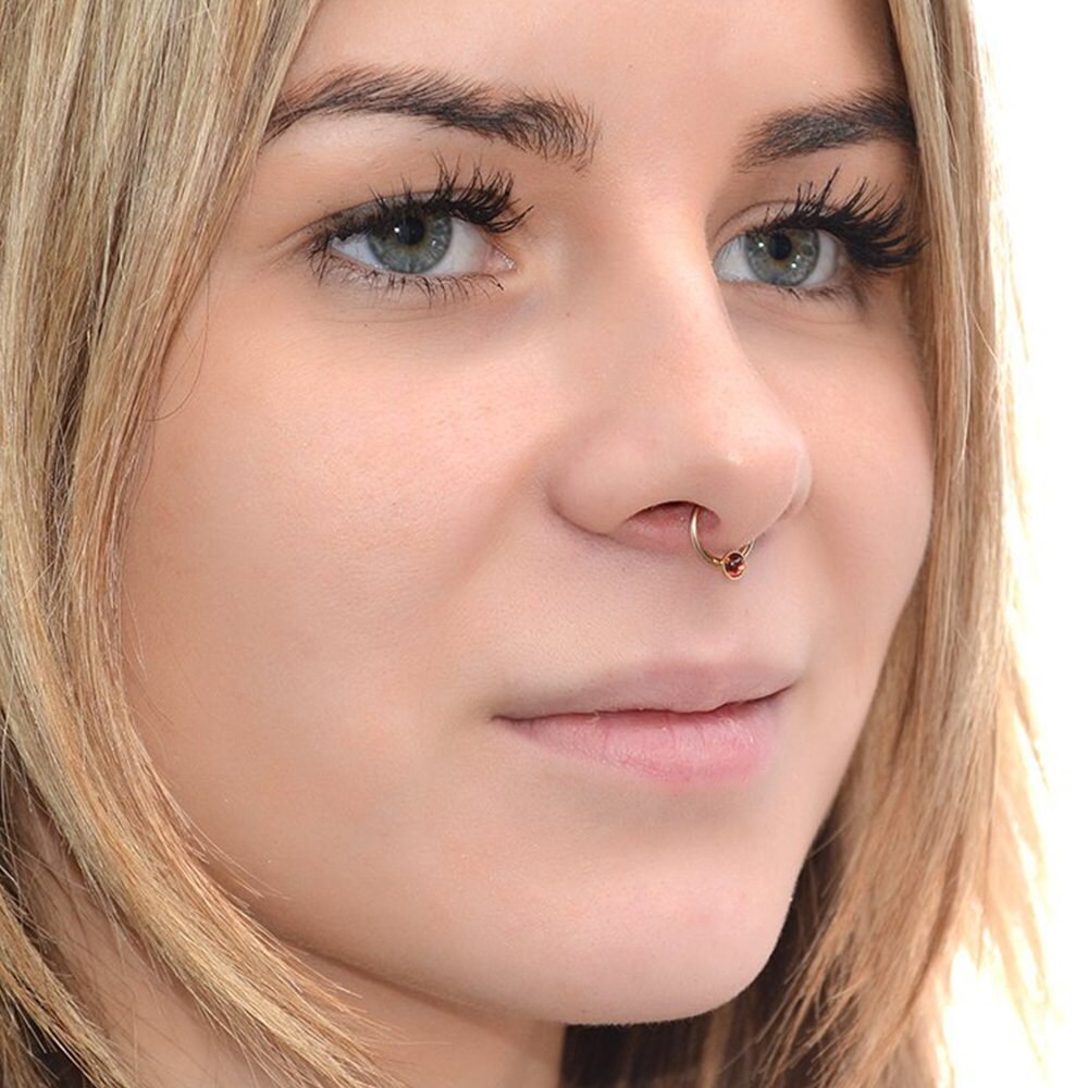 Garnet septum ring deals