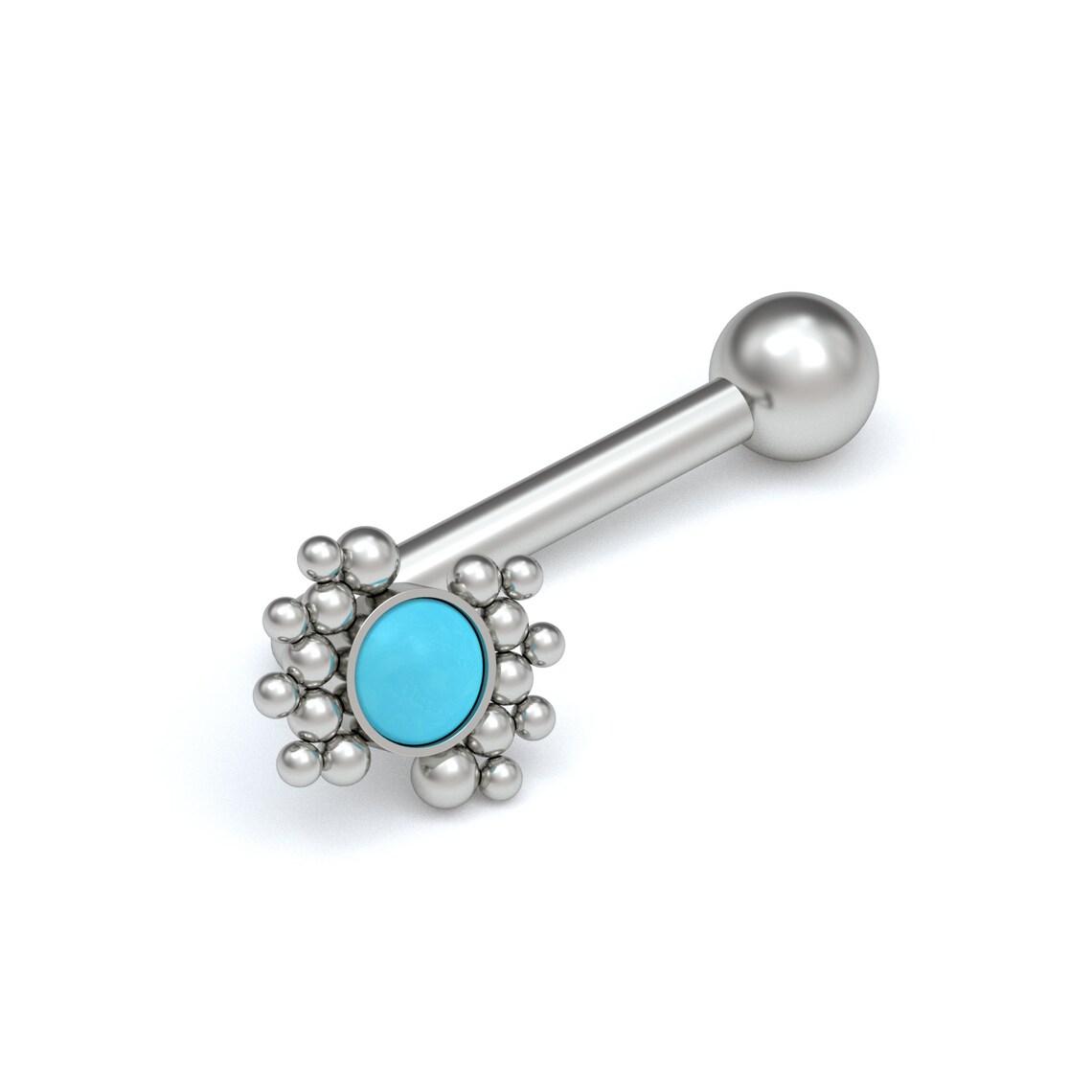 VCH Barbell Titanium VCH Piercing Jewelry Turquoise Clitoral Etsy