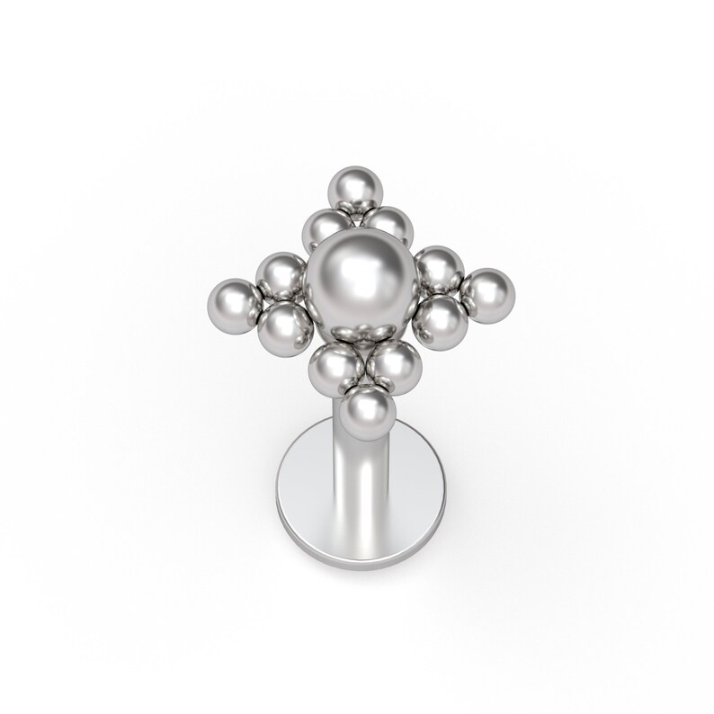 Titanium Cartilage Earring Implant Grade Flat Back Tragus Earring Forward Helix Earring Labret Stud Labret Ring Conch Jewelry