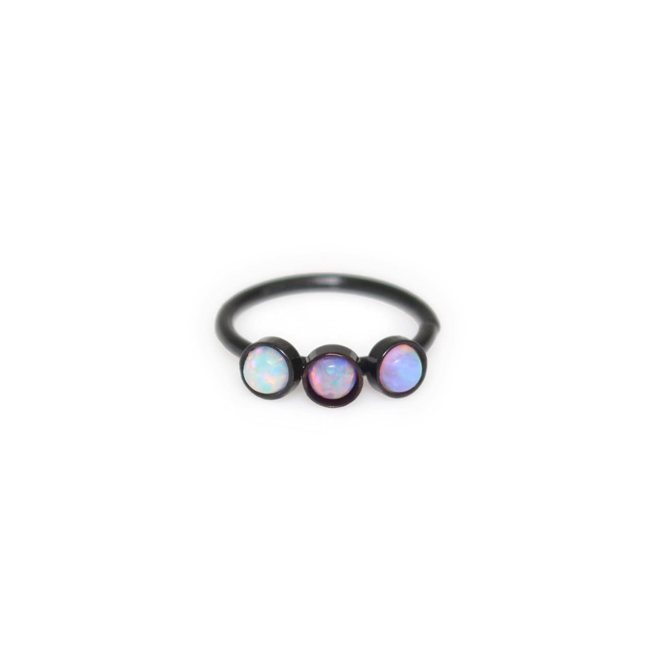 1.9mm Gem Size 20G Screw Nose Ring With Micro Gem - 316L Surgical Steel, 10 Colors, 6.5mm Length Claire's Surgical Steel Nose Piercing Jewelry