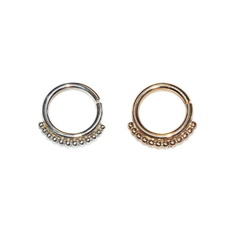 Gold Septum Piercing 14 gauge / Septum Ring Nipple Ring | Etsy