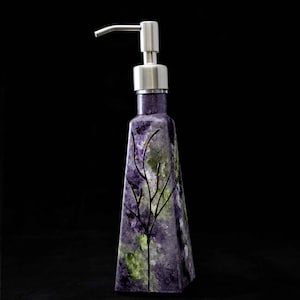 Handmade Lavender Soap Dispenser Pyramid Bottle