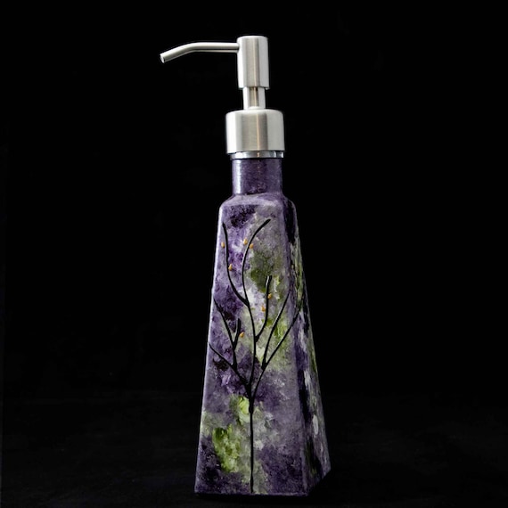 Handmade Lavender Soap Dispenser Pyramid Bottle