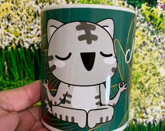 Yoga Cat Mug (11 oz) Ceramic