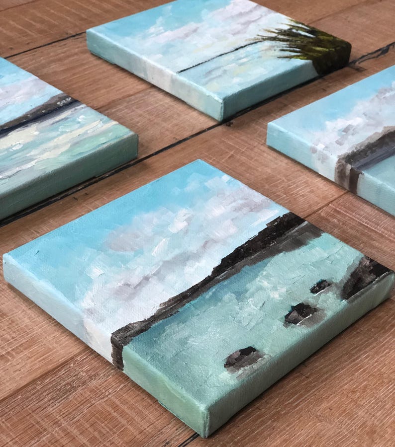 Mini Abstract Seascape Painting