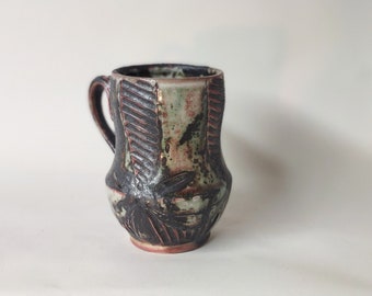 Rustic Carved Mug