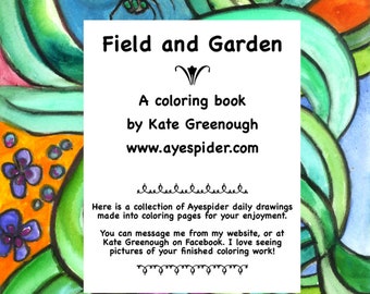 Field & Garden Coloring Book - downloadable files