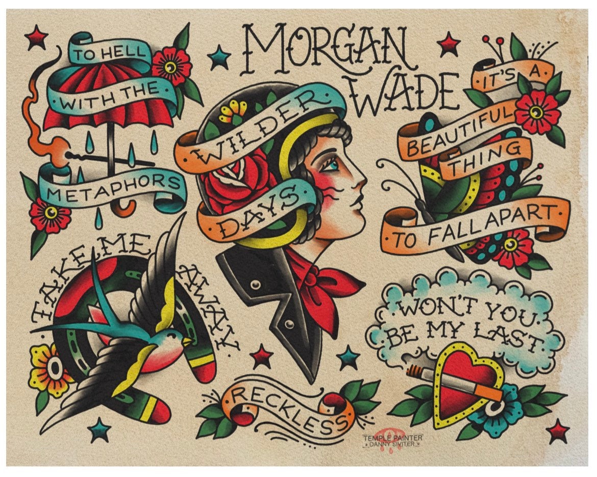 Morgan Wade Country Traditional Tattoo Flash Print -  Israel