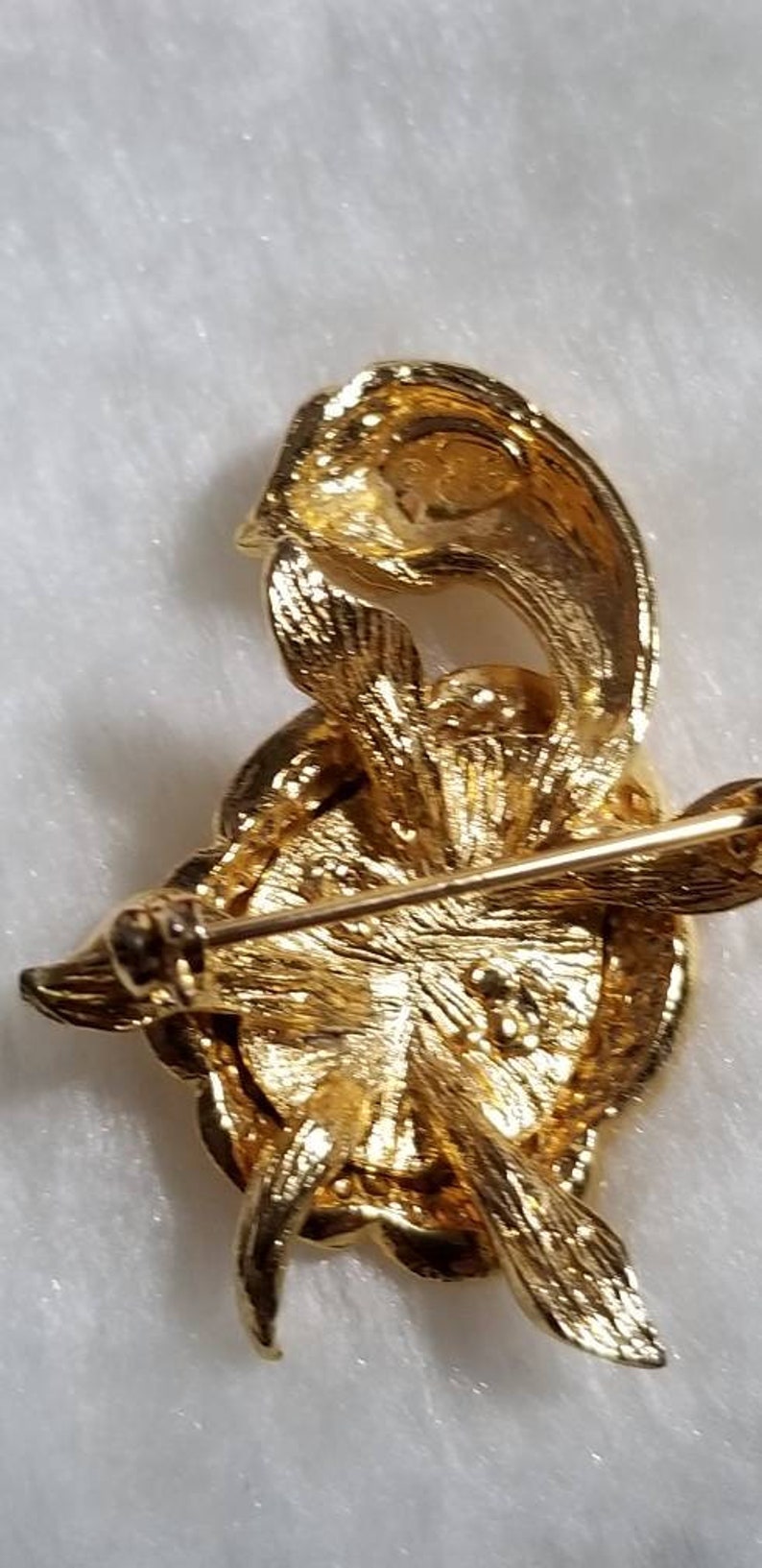 Vintage Lind-Gal Turtle Brooch Gold Tone Pin