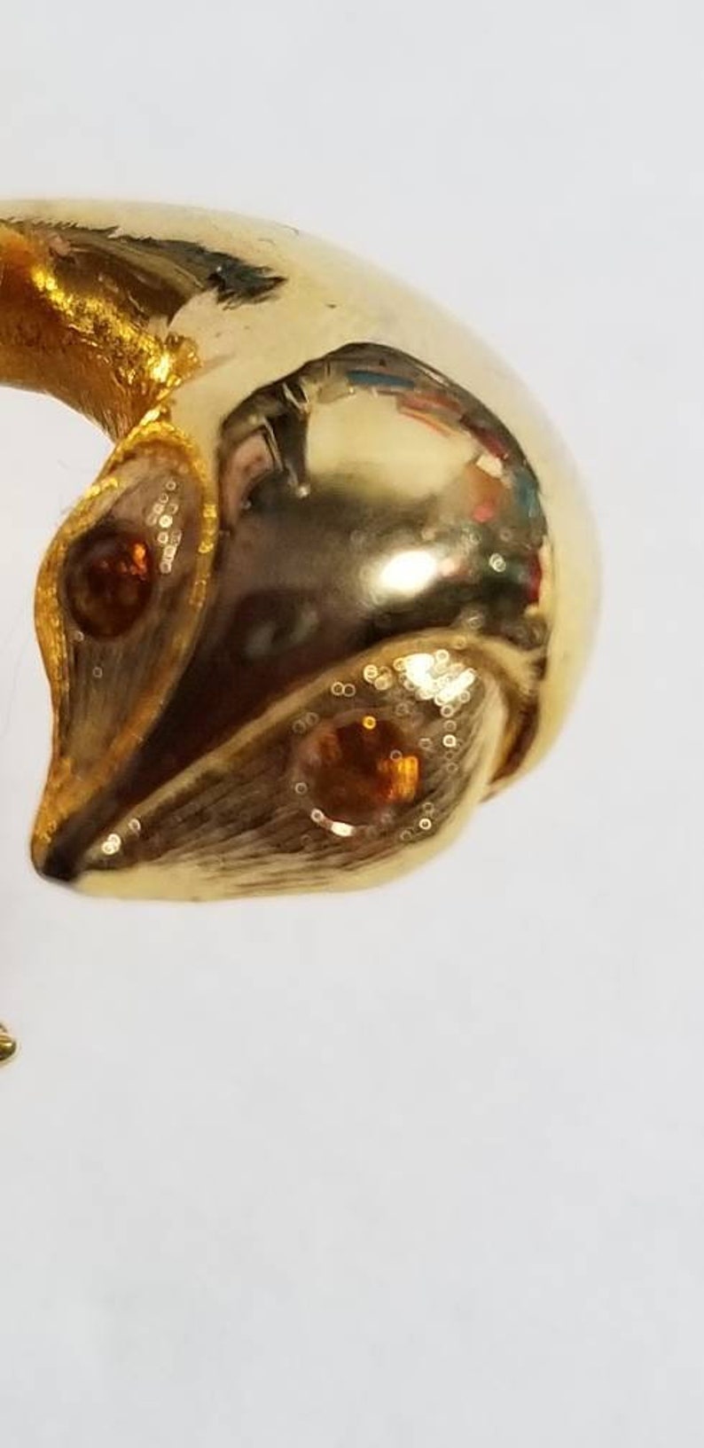 Vintage Lind-Gal Turtle Brooch Gold Tone Pin
