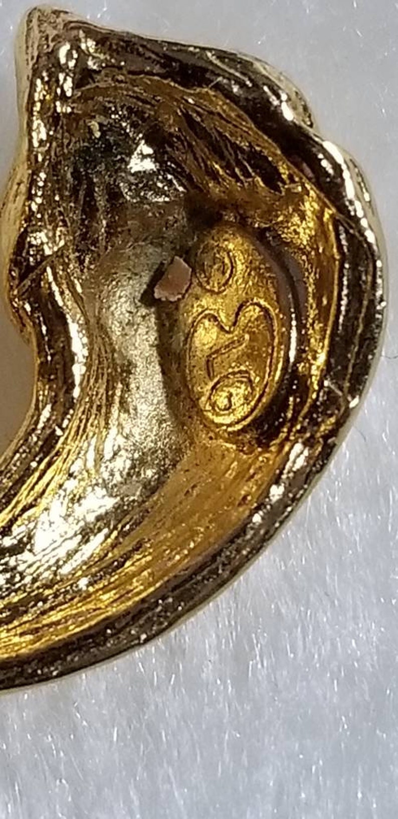 Vintage Lind-Gal Turtle Brooch Gold Tone Pin
