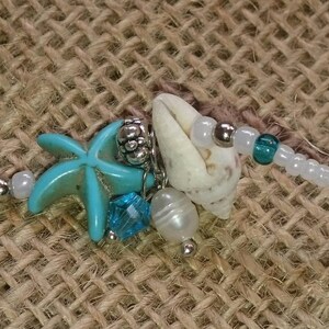 Turquoise Starfish Anklet, Aloha anklet, Beach Wear Anklet, Beach Jewelry, Summer Anklet, Friendship Anklets, image 5