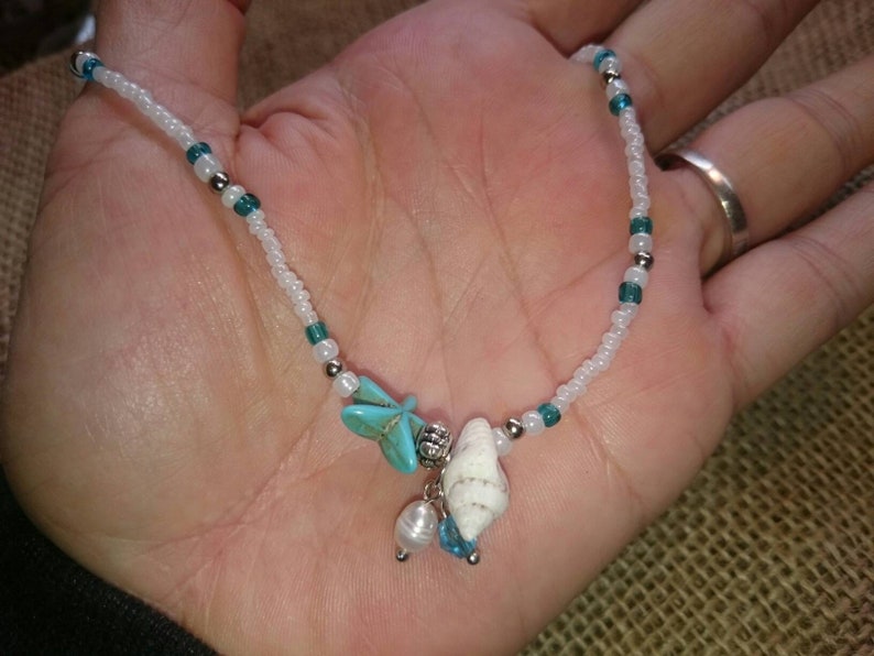 Turquoise Starfish Anklet, Aloha anklet, Beach Wear Anklet, Beach Jewelry, Summer Anklet, Friendship Anklets, image 6