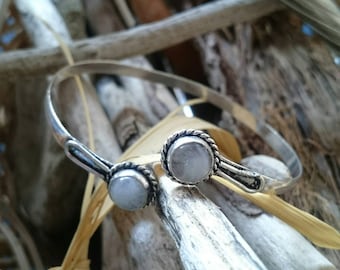 Natural Moonstone  Bracelet, Rainbow Moonstone, FREE Shipping & Gift Pouch FAST from Oregon USA