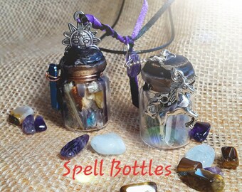 Personal SPELL BOTTLE, Made to Order for YOU - Positive Energy, Love, Success, Tell Me What You Seek. gemstones, Herbs Blessed sealed