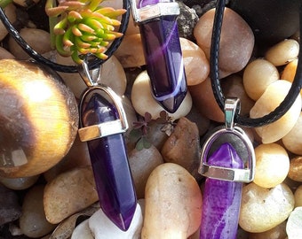 Creative Energy Crystal, Purple Fluorite Pendant, Third Eye Awakening, Free Gift Pouch FAST from Oregon USA, Best Friend Gift