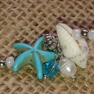 Turquoise Starfish Anklet, Aloha anklet, Beach Wear Anklet, Beach Jewelry, Summer Anklet, Friendship Anklets, image 3