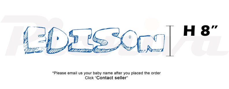 BLUE Airplane Butterfly Dragonfly Font 1 Made-to-Order Baby Girl Boy Name Kid Room Nursery Wall Art d\u00e9cor Decal Sticker
